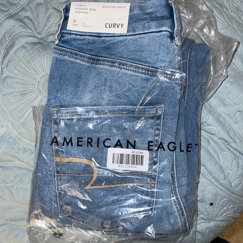 American Eagle Blue high rise jeans